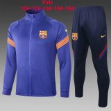 Kids Barcelona Jacket + Pants Training Suit Blue 2020/21