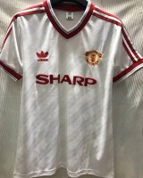 Manchester United Retro Away White Soccer Jerseys Mens 1986-1988