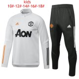 Kids Manchester United Training Suit White 2020/21