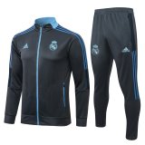 2021-2022 Real Madrid Jacket + Pants Training Suit Dark Gray