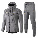 2019 Brazil Tech Fleece Hoodie Jacket + Pants Training Suit Grey