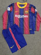 Barcelona Home Soccer Jerseys Kit Kids Long Sleeve 2020/21