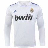 Real Madrid Retro Home Long Sleeve Soccer Jerseys Mens 2010/11