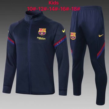 Kids Barcelona Jacket + Pants Training Suit Navy 2020/21