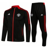 2021-2022 Manchester United Jacket + Pants Training Suit Black
