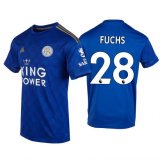 2019-2020 Leicester City Christian Fuchs #28 Home Football Shirt