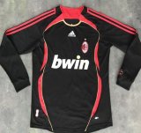 AC Milan Retro Black Long Sleeve Soccer Jerseys Mens 2006-2007