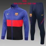 Kids Barcelona Jacket + Pants Training Suit Blue - Red 2020/21