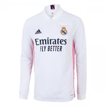 Real Madrid Home Jersey Long Sleeve Mens 2020/21