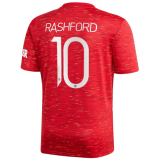 RASHFORD #10 Manchester United Home Football Shirt 2020/21 (UCL Font)