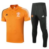 Man United Polo Tracksuit Orange 2020/21