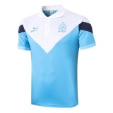 Olympique Marseille Polo Shirt White - Blue 2020/21