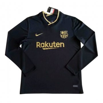 Barcelona Away Black Jersey Long Sleeve Mens 2020/21