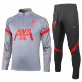 Liverpool Jacket + Pants Training Suit Light Grey 2020/21