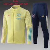 Kids Arsenal Jacket + Pants Training Suit Yellow 2020/21